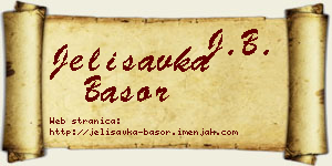 Jelisavka Basor vizit kartica